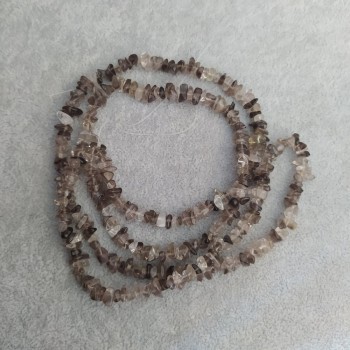 Mărgele din topaz fumuriu, piatră naturală, granule pe șnur, diametrul 6x2 mm+-, lungimea 84 cm+