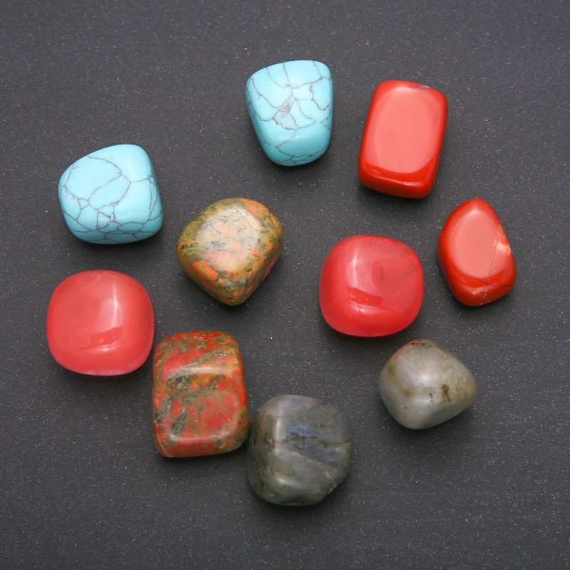 Piatră naturală asortată șlefuită 18×22 mm (+-) ambalare 100 g