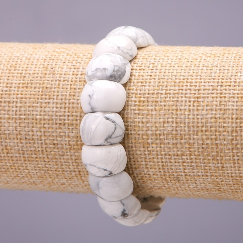 Brățară din kaholong, zale 10x15 mm, pe elastic