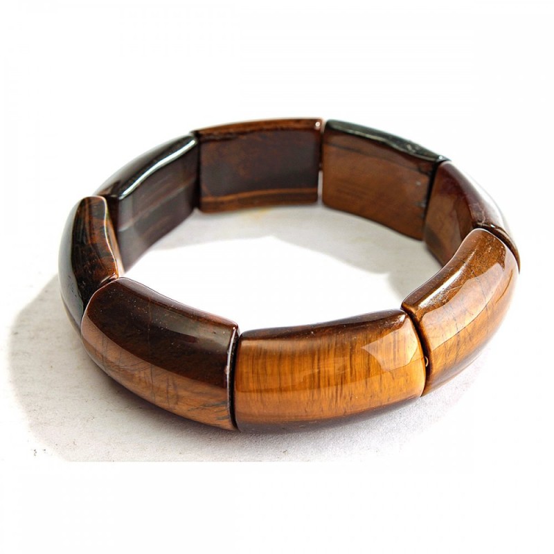 Brățară elastică cu ochi de tigru 17×27 mm (±)
