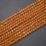 Mărgele din cristal ceh, nuanță chihlimbar transparentă, formă rondel, diametrul 6x4 mm, șnur de 5 (+/-) mm, lungime 38 cm