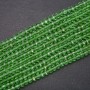 Mărgele din cristal ceh, verde-salcie transparente, formă rondelă, diametru 6×4,5 mm, fir de 0,5 mm, lungime 38 cm