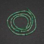 Mărgele de nefrit pe șnur, bilă facetată, diametrul de 2,5 mm (+/-), lungime 38 cm