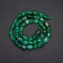 Mărgele din agat verde, fațetate, diametrul 8x12 mm, lungimea 38 cm