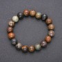 Brățară din jasper multicolor, pe elastic, bile lucioase, diametrul aproximativ de 10 mm, circumferința 18 cm