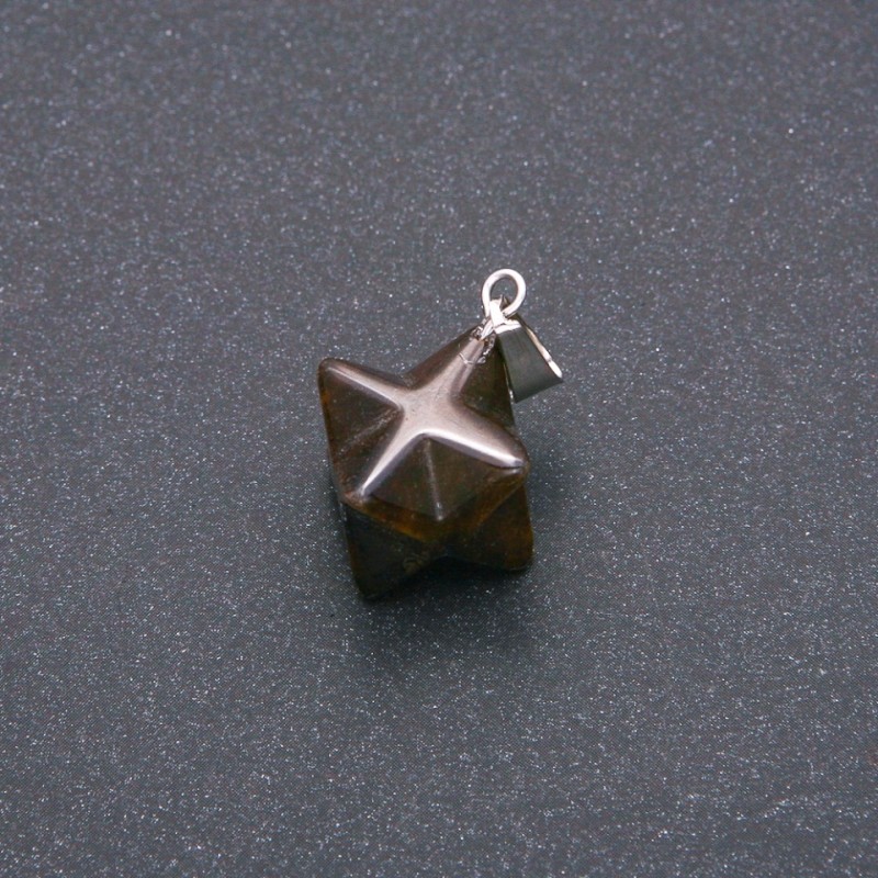 Pandantiv Merkaba cu ochi de tigru 10×10 mm