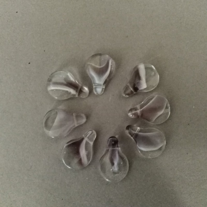 Mărgele din sticlă Murano 13×20 mm (+/-), preț pentru 8 buc.