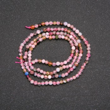 Mărgele pe șnur din piatră naturală, asortiment de pietre, bile tăiate, diametru 2,5 mm, lungime 38 cm