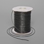 Șnur pentru hand-made negru cerat, diametrul 1,2 mm, lungime 150 m, bobină