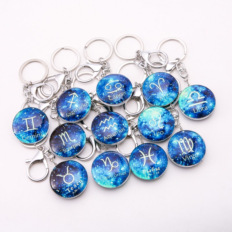 Brelocuri zodiac luminoase, set de 12 bucăți, preț pentru pachet, lungime 10 cm