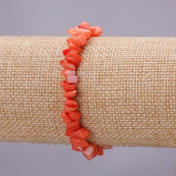 Brățară din sidef nuanțat pe elastic, fragmente de sidef, diametrul de 7 (+/-) mm, lungimea 18 cm