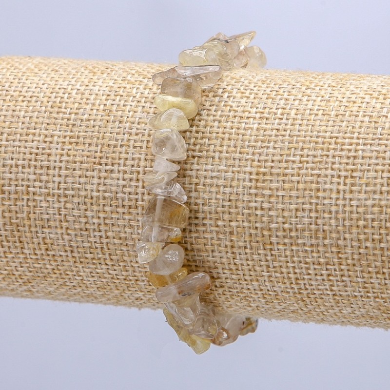 Brățară din piatră naturală – cuarț rutilit fragmente 7mm+