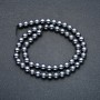 Mărgele Terahertz pe șnur, bile netede, diametru 8 mm, lungime 39 cm