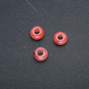 Намистина Пандора натуральний камінь Турмалін 14х7мм, діаметр отвору-5, 5мм +