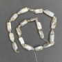 Șir de perle baroce, diametrul 17×10 mm, lungime 41 cm, cu nuanță de benzină