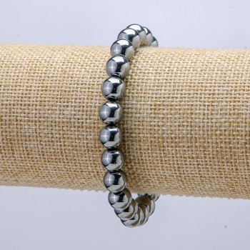 Brățară pe elastic din terahertz, diametrul 8 mm, lungime 18 cm +