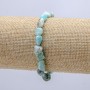 Brățară elastică din larimar natural, șlefuită, diametrul 6×8 mm, circumferința 18 cm +