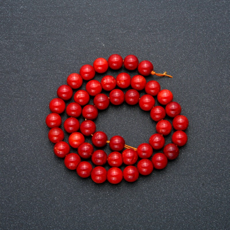 Mărgele Jasper Roșu (artificiale), diametru 8 mm, lungime 37 cm +