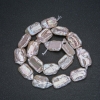 Șnur de perle baroce naturale, diametrul 22×14 mm, lungime 40 cm +/- cu reflexie benzină