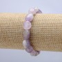 Brățară elastică din piatră naturală – ametist facetat, diametrul 14x10 mm, circumferința 18 cm +
