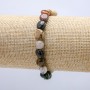 Brățară elastică din piatră naturală jasper șlefuit, diametrul 8×10 mm, circumferința 18 cm +