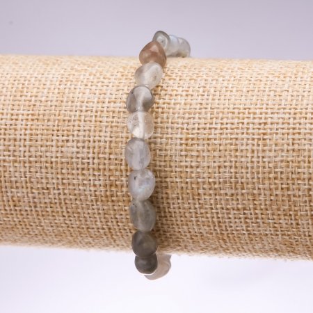 Brățară pe elastic din labradorit natural, diametrul 7×6 mm+