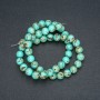 Mărgele pe șnur din jasp imperial verde deschis (presat) - bile netede, diametrul 8 mm, lungime 40 cm +