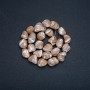 Mărgele pe șnur bej natural. Sidef ovoid, diametrul 19×12 mm, lungime 41 cm +