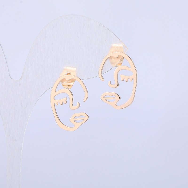 Cercei Xuping placare cu aur 18K - față 20x13mm