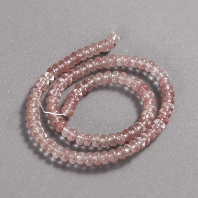Mărgele de calcedonie pe șnur, diametrul 6x4 mm, lungime 39 cm