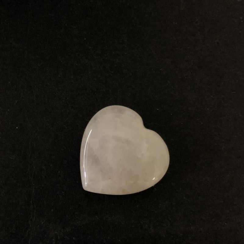 Inimă din cuarț roz natural, diametrul 25x25x7 mm+