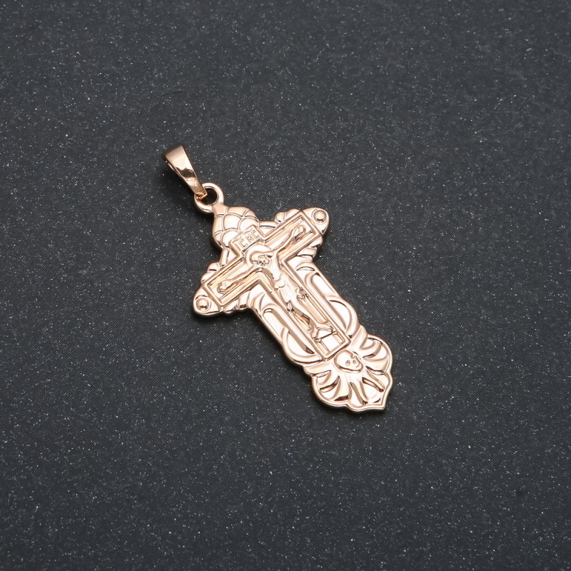 Pandantiv Xuping placat cu aur 18K — Cruce, diametrul 35×18 mm +