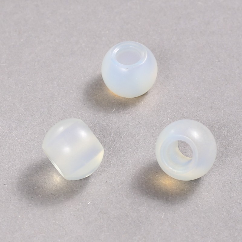 Mărgea Pandora din piatră lunară 12x10 mm, diametrul găurii de 5 mm +