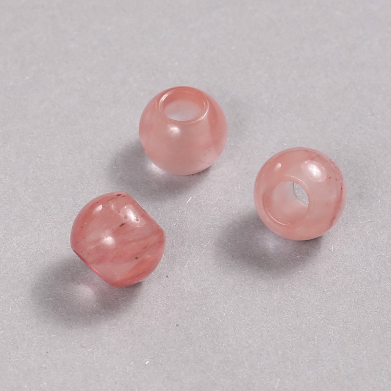 Mărgea Pandora din turmalin de pepene natural, 12x10 mm, diametrul găurii 5 mm +