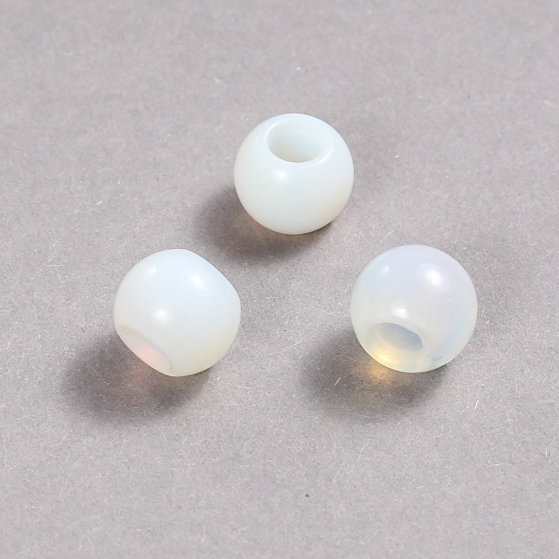 Mărgea Pandora din piatră lunară 14x12 mm, diametrul orificiului 5,5 mm
