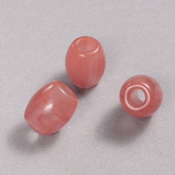 Mărgea Pandora din piatră naturală, turmalină pepene, 16,5×15,5 mm, diametrul găurii 5,5 mm