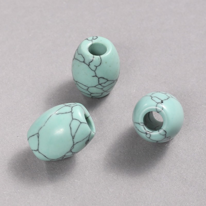 Mărgea Pandora din turcoaz 16,5×15,5 mm +, diametrul găurii 5,5 mm +