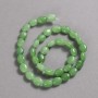 Mărgele pe șnur din crizoprază naturală, oval neted, diametrul 10×8 mm, lungime 39 cm