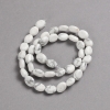 Mărgele pe șnur din piatră naturală Kaholong, formă ovală netedă, diametrul 10x8 mm, lungime 39 cm +