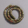 Mărgele pe șnur din jasp heliotrop unakit, cilindru neted, diametrul 10x6 mm, lungime 41 cm +/-