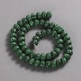 Mărgele de malahit pe șnur (presat). Rondel neted, diametrul 9x7 mm + -, lungime 39 cm +