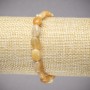 Brățară elastică din agat galben, mărgele ovale netede, diametrul aproximativ 10×8 mm, lungime 18 cm