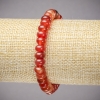 Brățară pe elastic din carneol, rondeluri netede, diametrul 8×5 mm, lungime 18 cm
