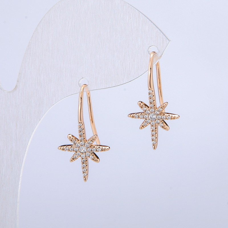 Cercei Xuping placare cu aur 18K cu cristale albe