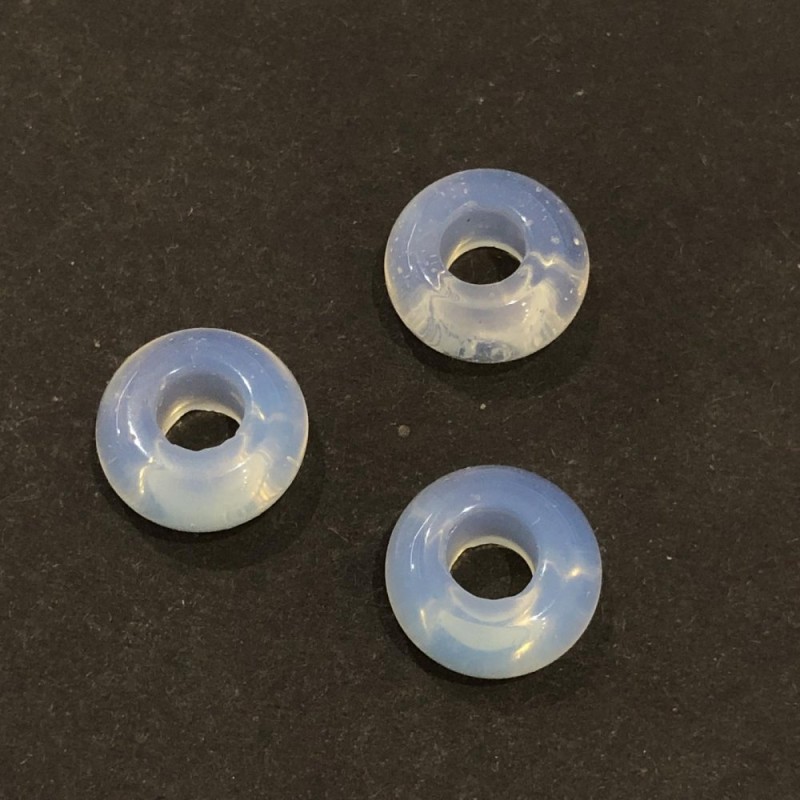 Mărgea Pandora din piatră lunară 14×7 mm, diametrul orificiului 5,5 mm+