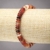 Brățară pe elastic din piatră naturală carneol, rondel neted, diametrul 6x3 mm+
