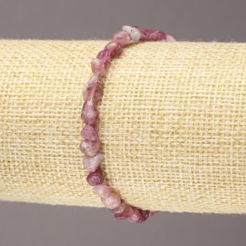 Brățară elastică din piatră naturală turmalin fațetată, diametru 5×7 mm +