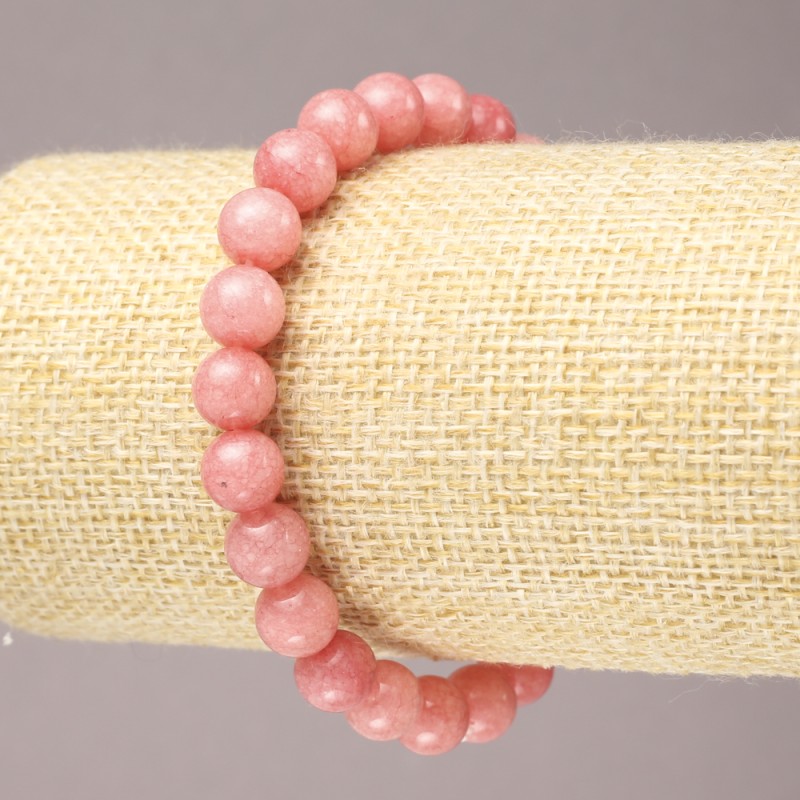 Brățară pe elastic din piatră naturală – turmalin, mărgea netedă, diametrul 8 mm+