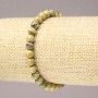 Brățară elastică din piatră naturală, jasp galben, bile netede, diametru de 6 mm+
