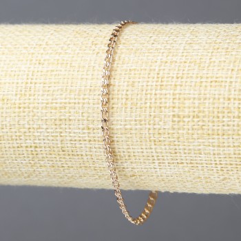 Brățară Xuping placare cu aur 18K cu cristale albe, grosime 3 mm +/-, lungime 18 cm +